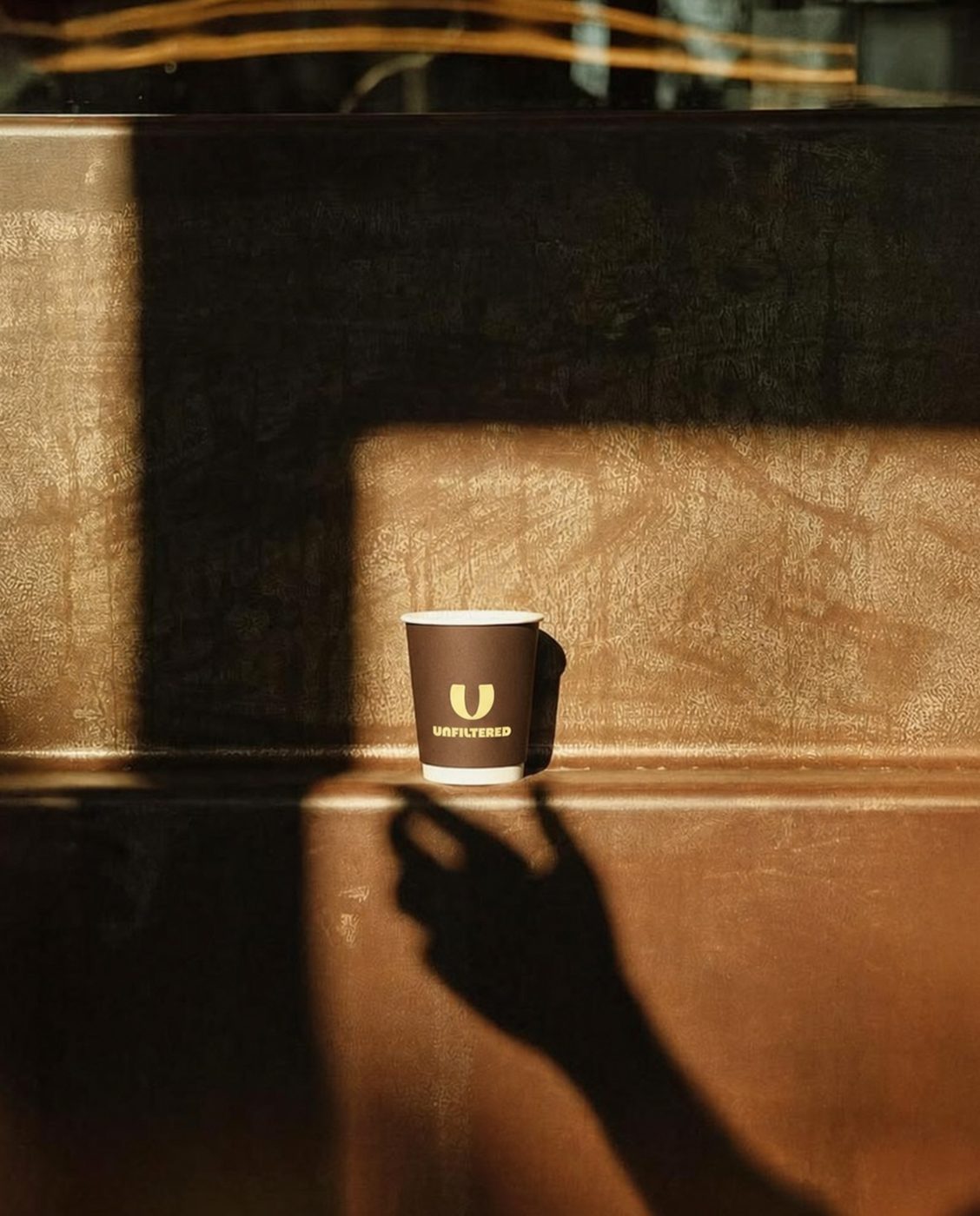 A coffee cup in the low evening light
